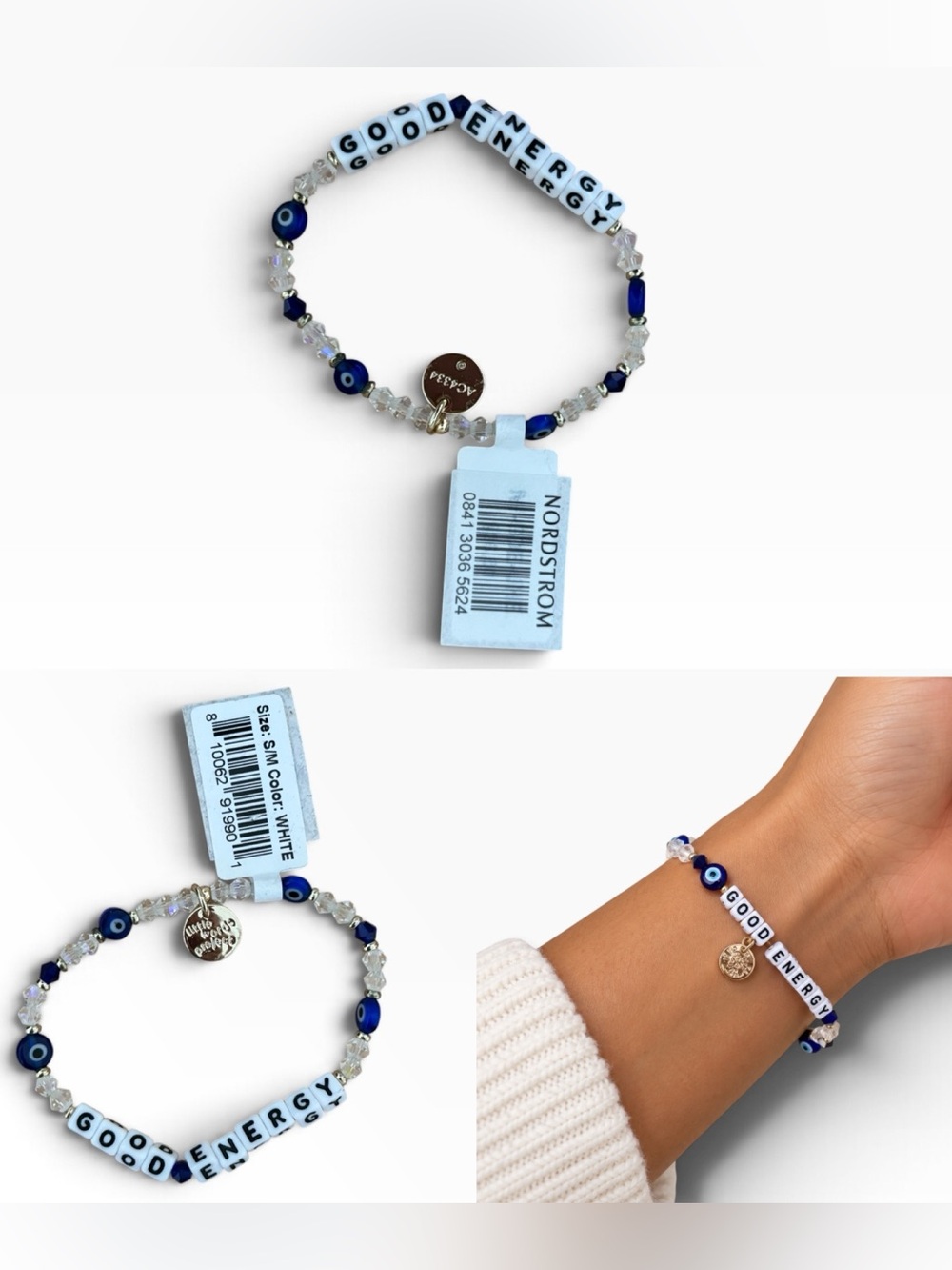 Little Words Project Good Energy Beaded Bracelet - Sz S/M